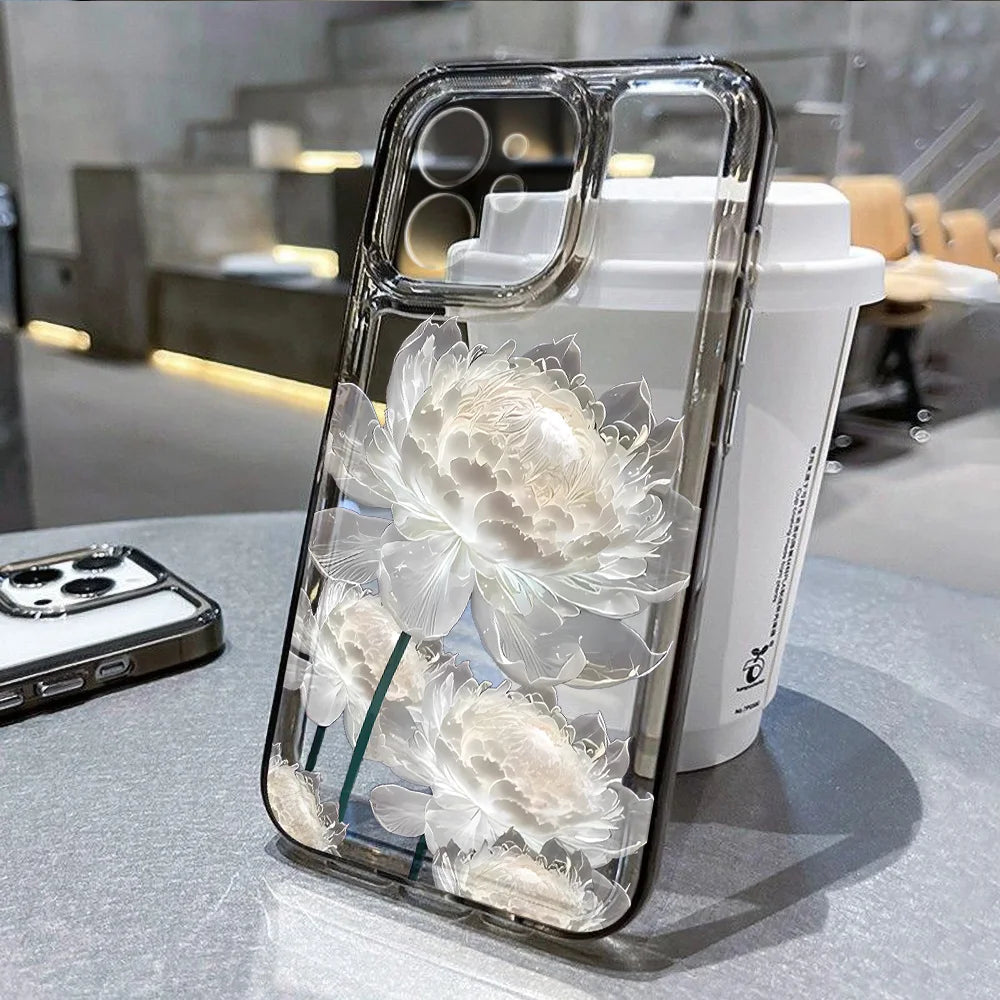 Case For iPhone 11 Case iPhone 17 Pro Max Case For iPhone 16 Pro 12 14 13 15 Pro Max XR XS 7 8 15 Plus Cover Flower Soft Fundas