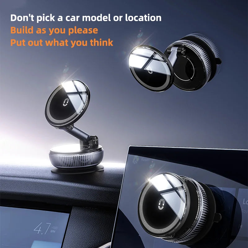 Upgraded Vacuum Magnetic Phone Holder Stand, for Magsafe Suction Cup Phone MountAdjustable Swivel Lock, for Your Car/Gym/Mirror