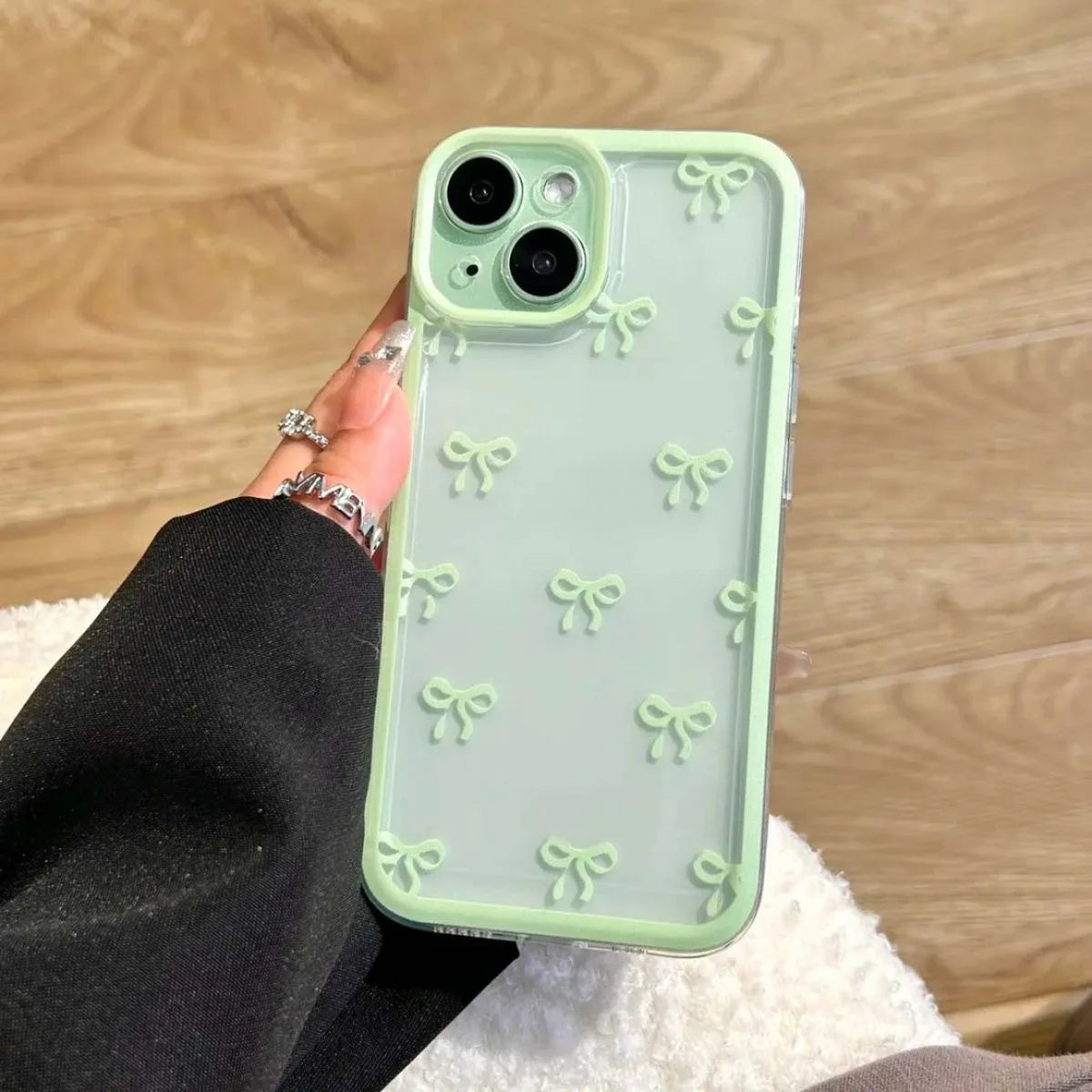 Bowknot Phone Case or iPhone 16 15 14 13 12 Pro Max Cute Soft Clear Bowknot Case Candy Cover