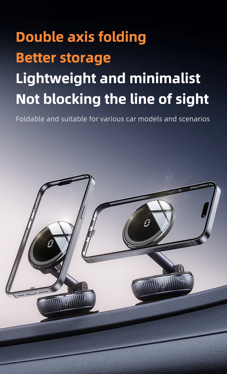 Upgraded Vacuum Magnetic Phone Holder Stand, for Magsafe Suction Cup Phone MountAdjustable Swivel Lock, for Your Car/Gym/Mirror