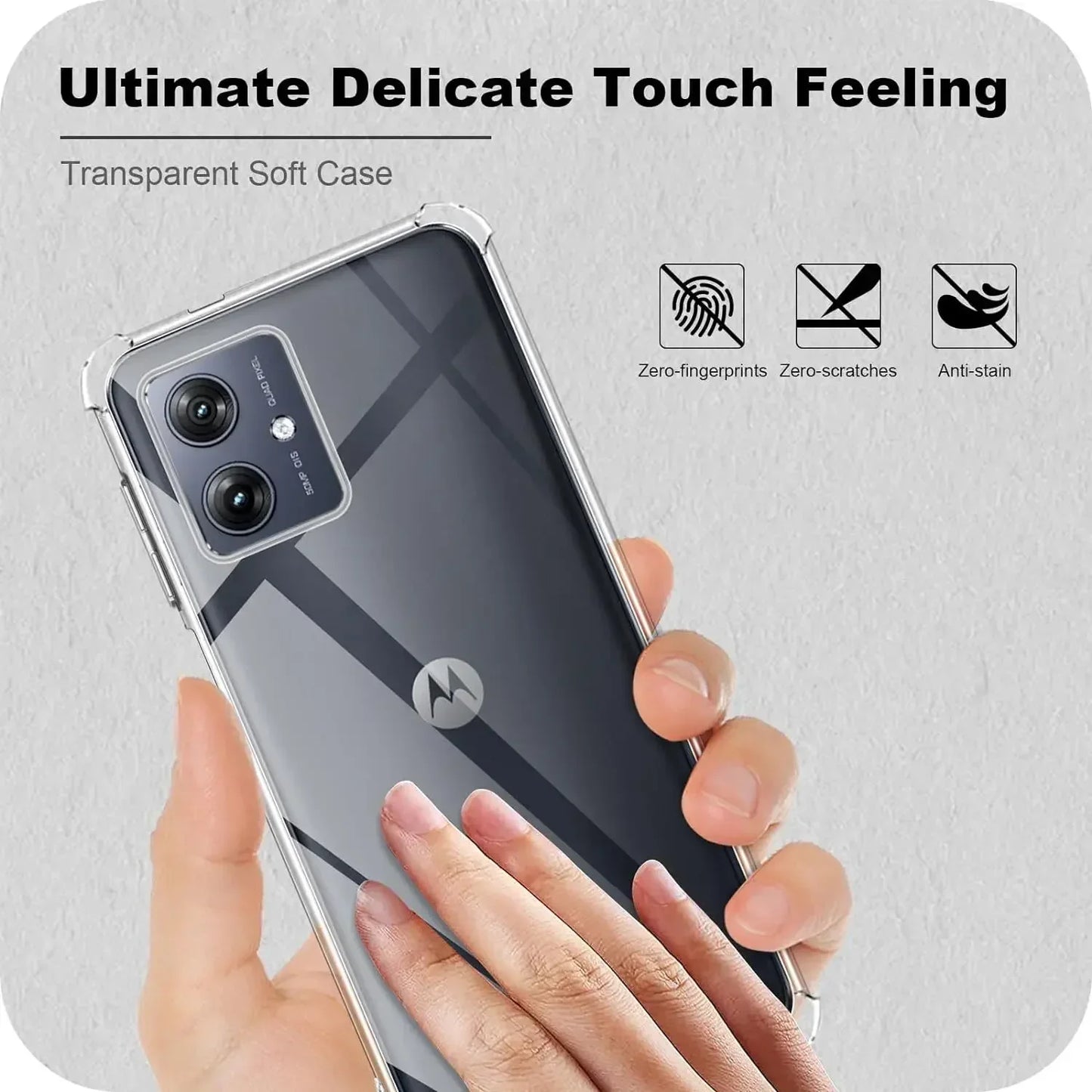 Clear Shockproof Phone Case For Motorola Moto G24 G34 G04 G14 G54 5G G84 5G G13 G23 G53 G73 Case Back Cover Slim TPU Thick Shell