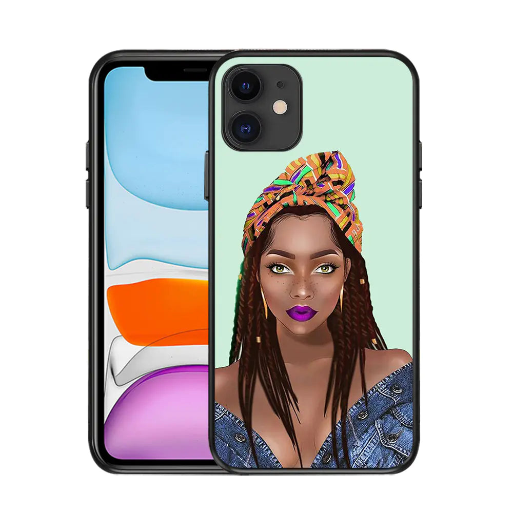 Melanin Poppin Black Girl iPhone X Phone Case