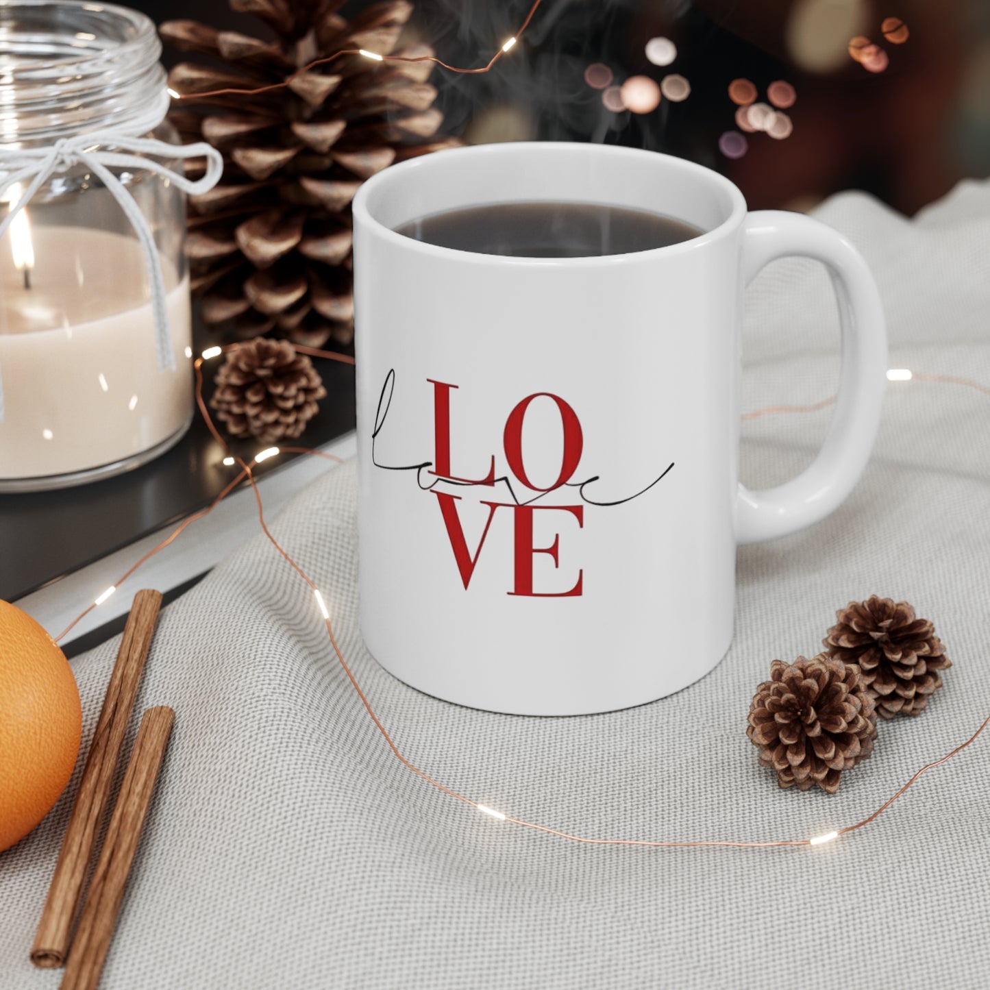 Ceramic Love Coffee Mug | Perfect Gift for Coffee Lovers, Cute Home Decor, Valentine's Day, Anniversary, Daily Use