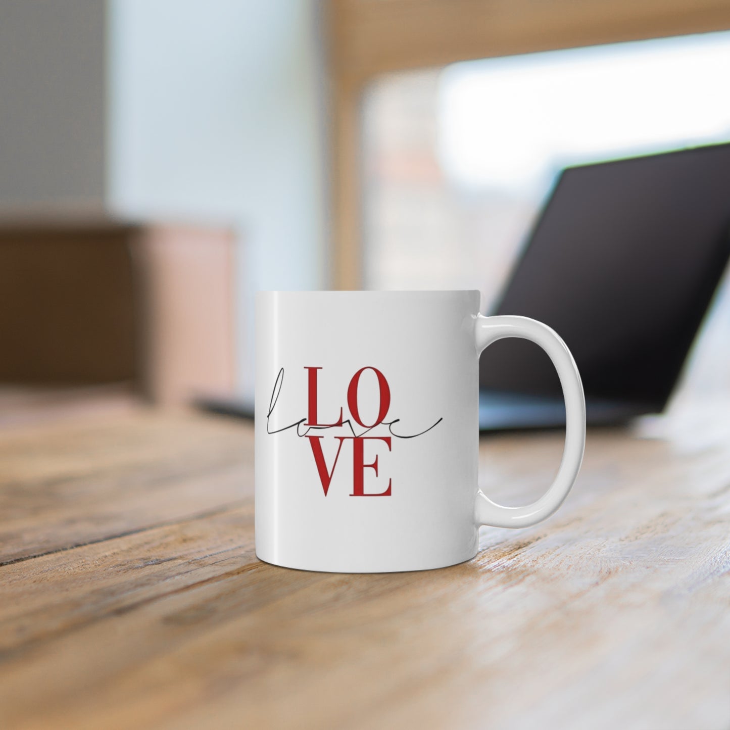 Ceramic Love Coffee Mug | Perfect Gift for Coffee Lovers, Cute Home Decor, Valentine's Day, Anniversary, Daily Use