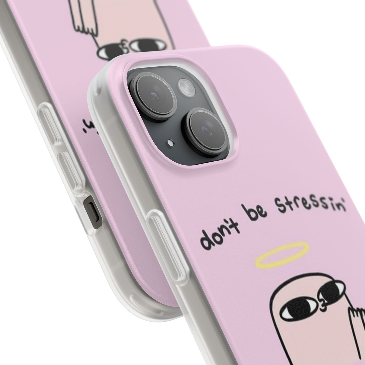 Cute Stress Relief Phone Case, Motivational Flexi Case, Gift for Friends, Phone Cover, Modern Art Case