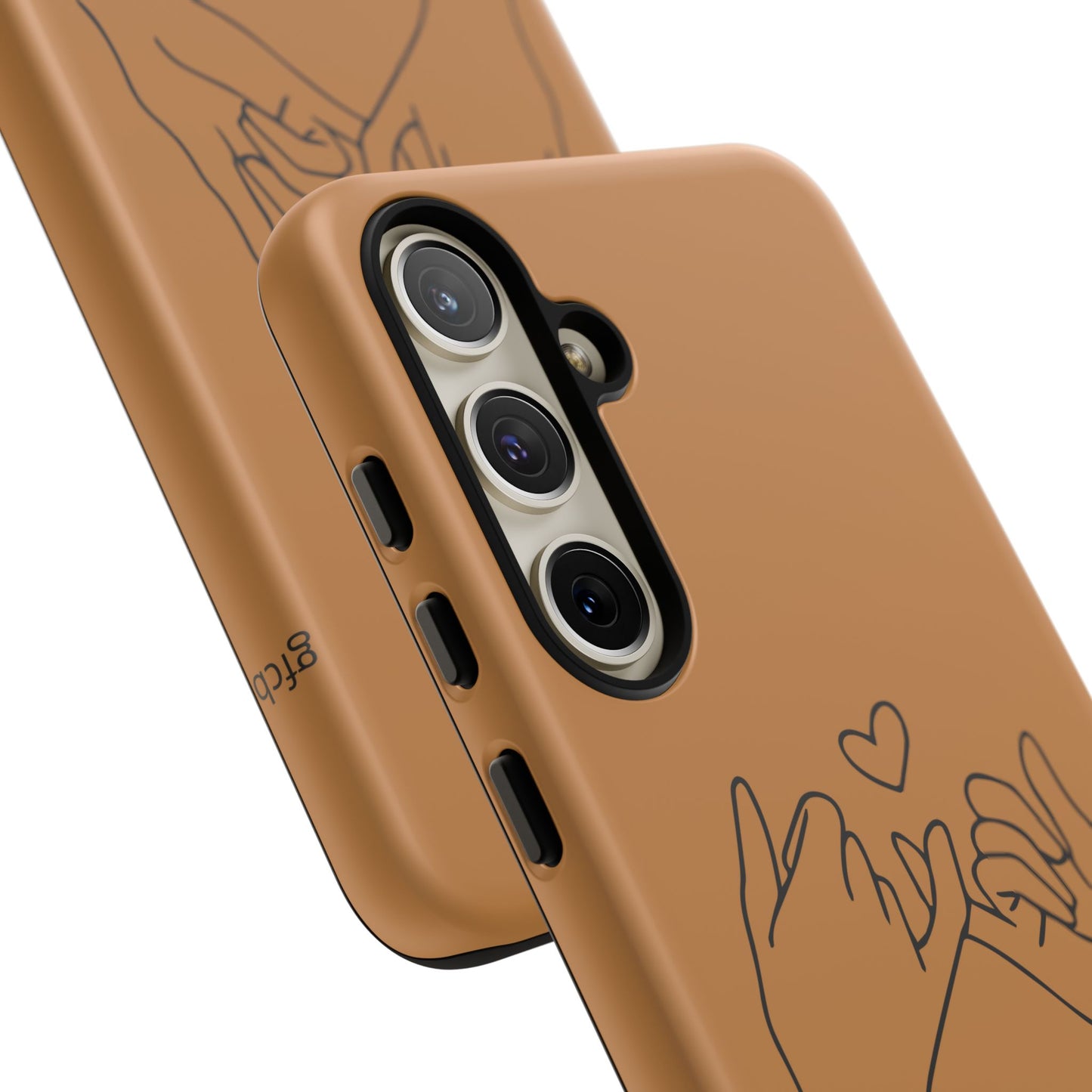 Stylish Phone Case with Hands and Heart Design, Cute Phone Cover for Couples, Modern Gift for Friends, Valentine’s Day, Birthday Present