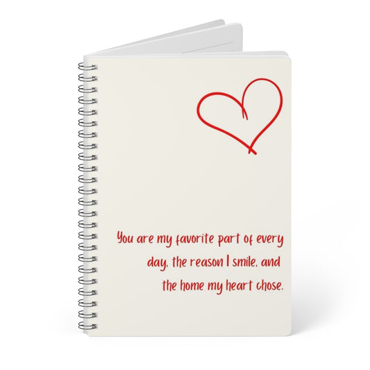 Heartfelt Wirobound Notebook - Perfect for Journaling, Gift for Friends, Love Notes, Creative Writing, Valentine's Day
