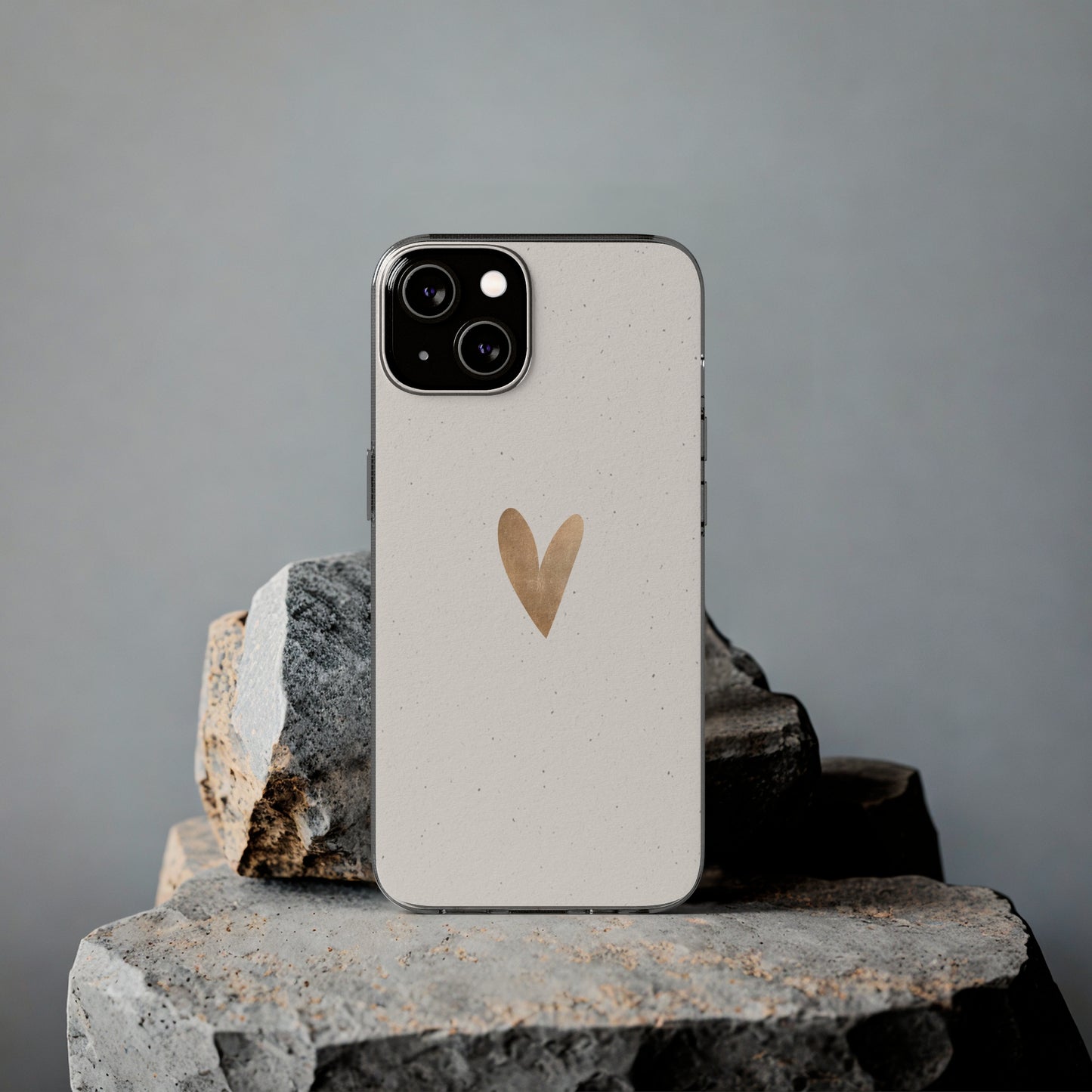 Clear Silicone Phone Case with Heart Design - Perfect for Minimalists, Gift for Friends, Birthdays, Everyday Use, Phone Accessories
