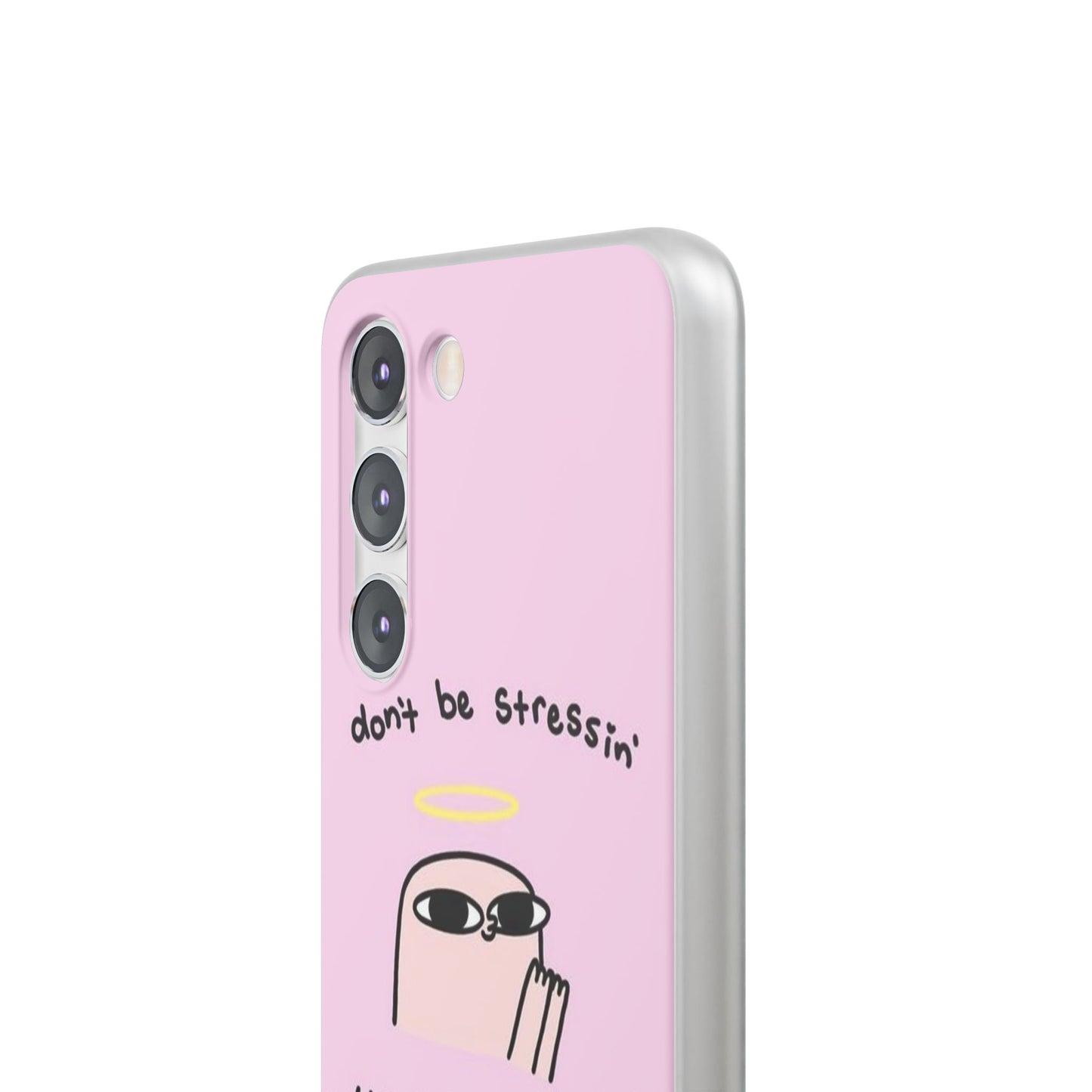 Cute Stress Relief Phone Case, Motivational Flexi Case, Gift for Friends, Phone Cover, Modern Art Case