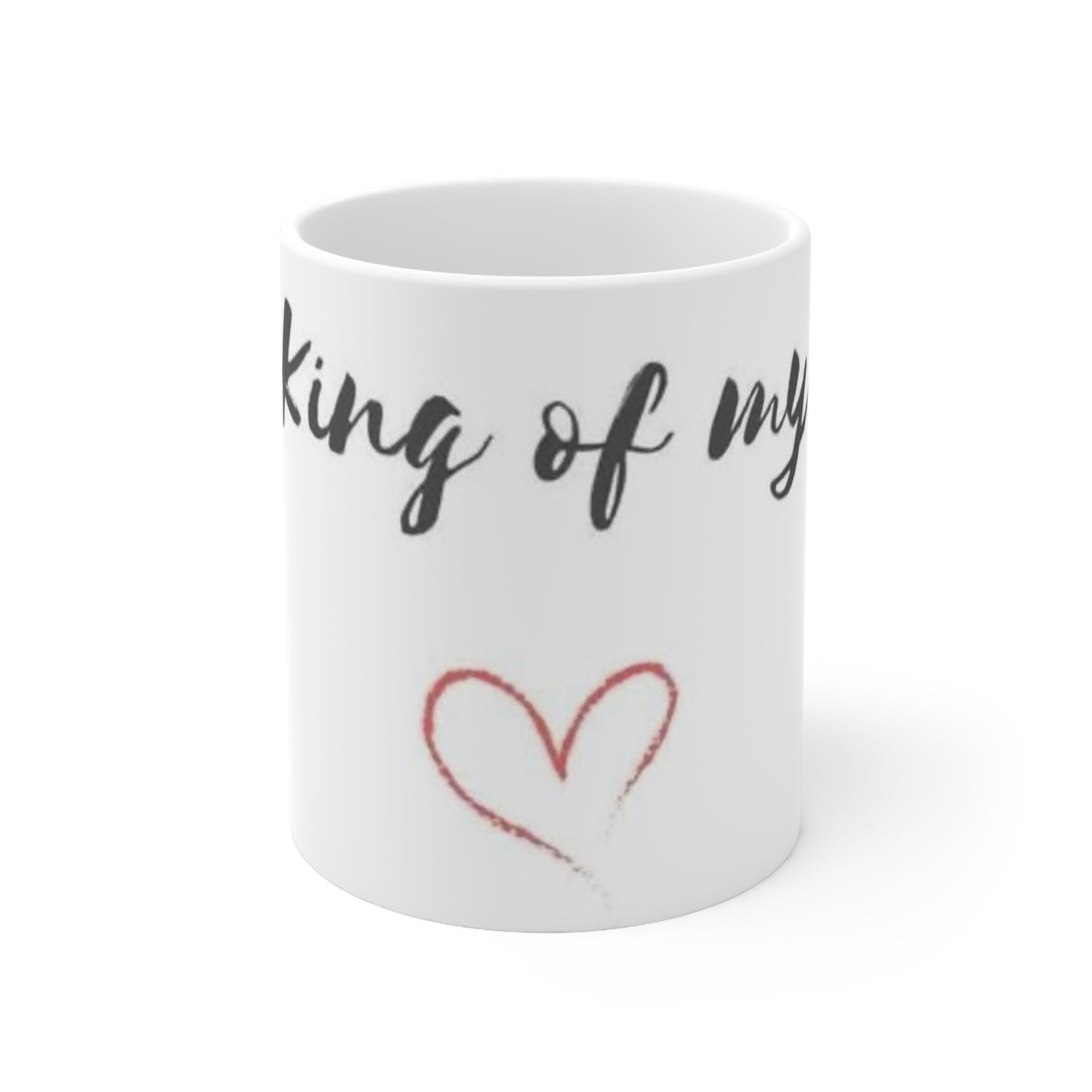Romantic Ceramic Coffee Mug, Perfect Gift for Couples, King of My Heart, Love, Anniversary, Valentine's Day, Engagement