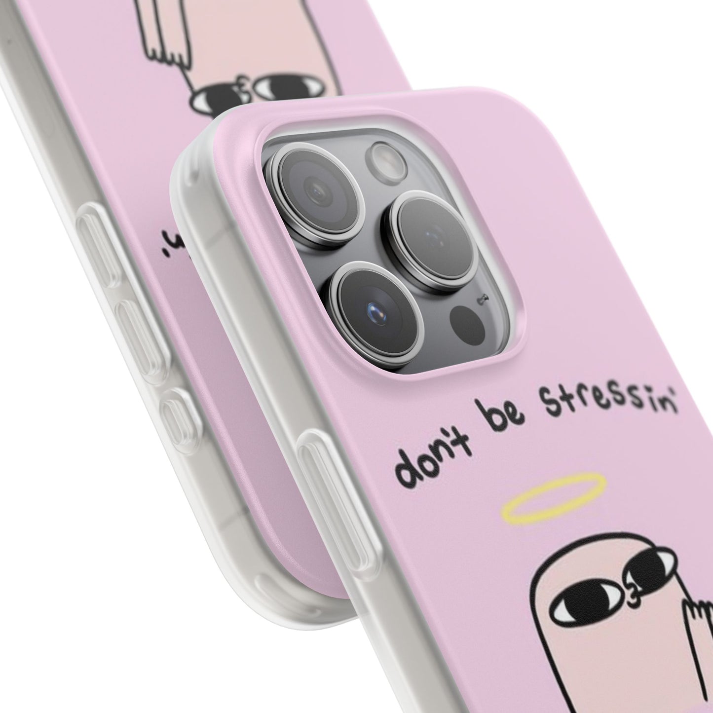 Cute Stress Relief Phone Case, Motivational Flexi Case, Gift for Friends, Phone Cover, Modern Art Case