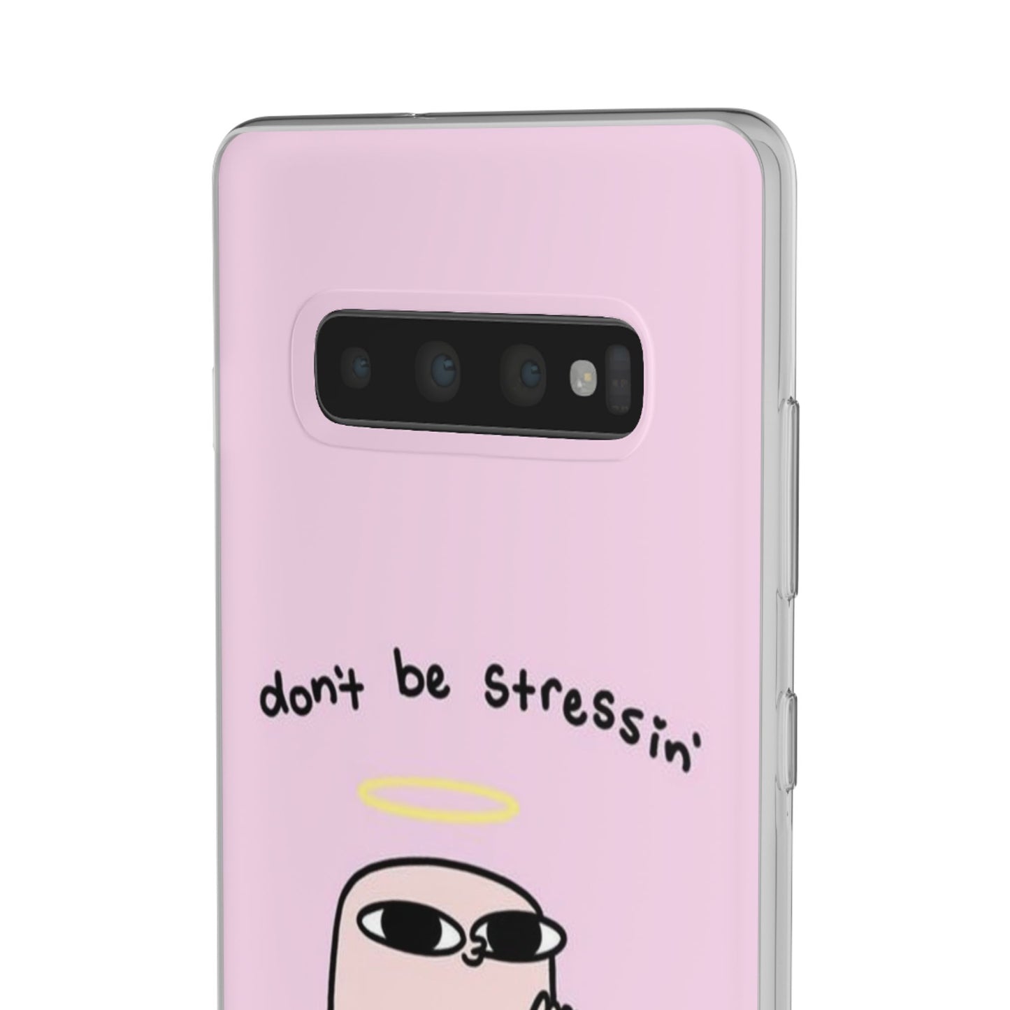 Cute Stress Relief Phone Case, Motivational Flexi Case, Gift for Friends, Phone Cover, Modern Art Case