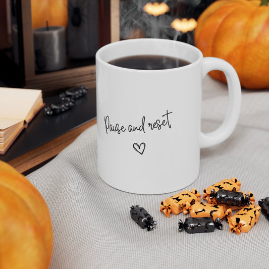 Pause and reset Mug