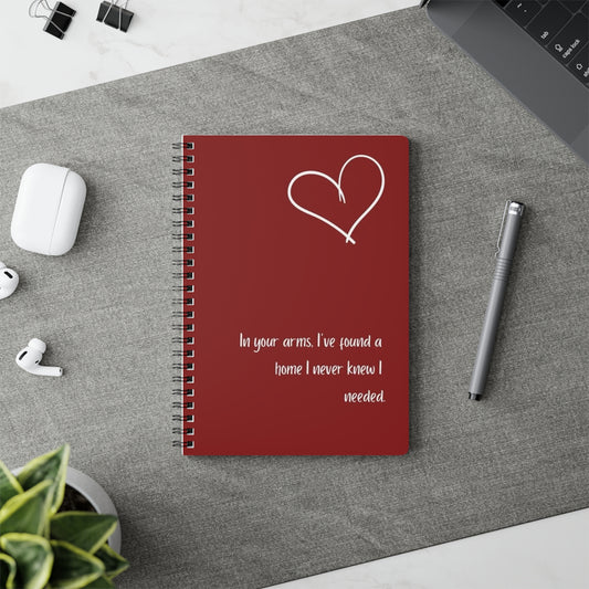 Heartfelt Wirobound Notebook - A5 Journal, Perfect for Gifts, Love Letters, Inspiration, Journaling, Valentine's Day