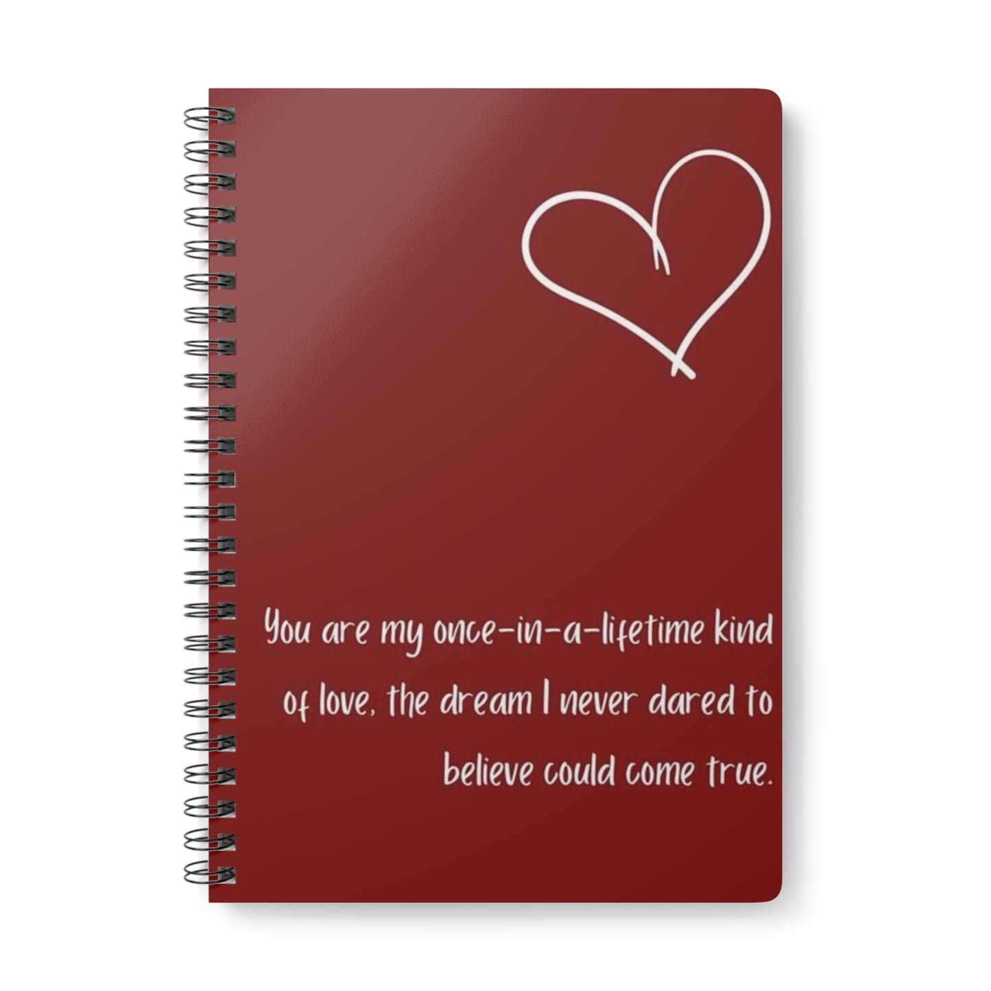 Heartfelt Wirobound Notebook - A5, Romantic Gift, Journaling, Love Notes, Valentine's Day, Wedding Gift, Inspirational Quotes