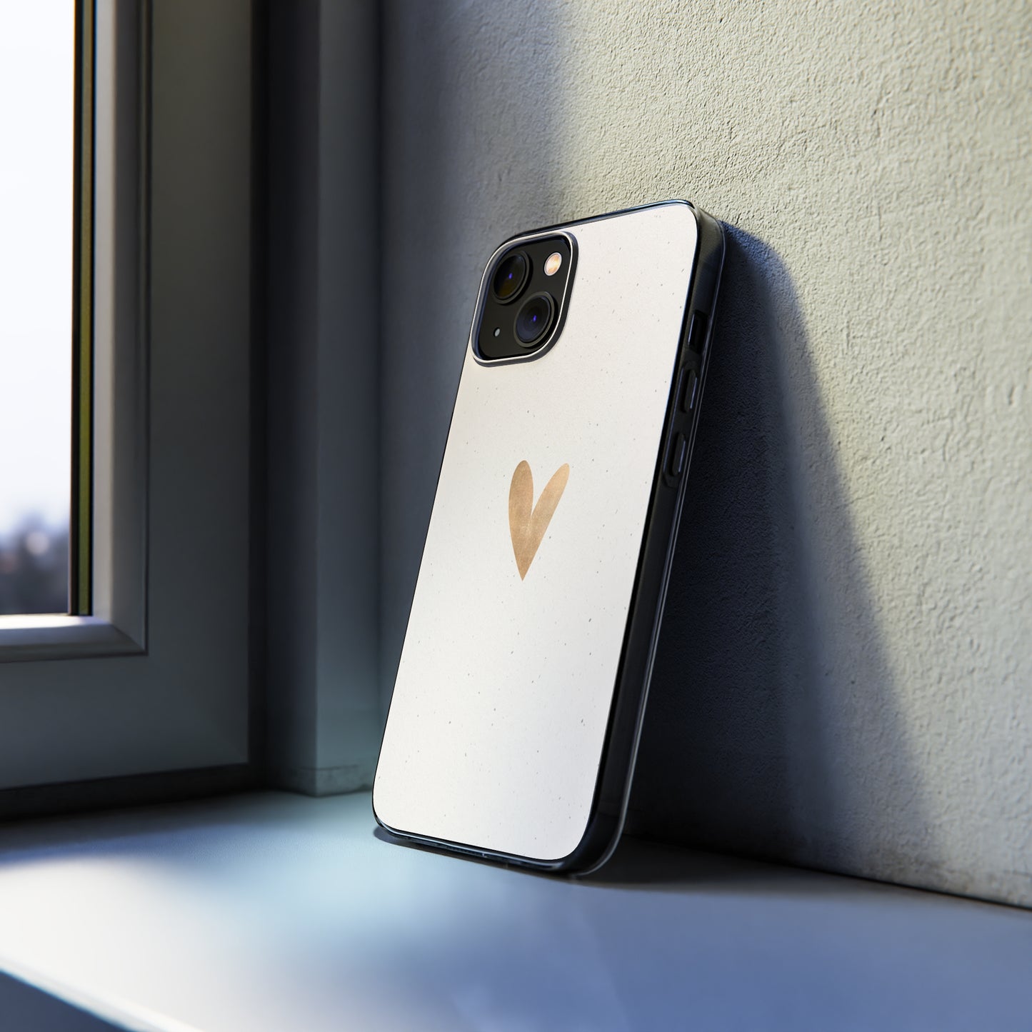 Clear Silicone Phone Case with Heart Design - Perfect for Minimalists, Gift for Friends, Birthdays, Everyday Use, Phone Accessories