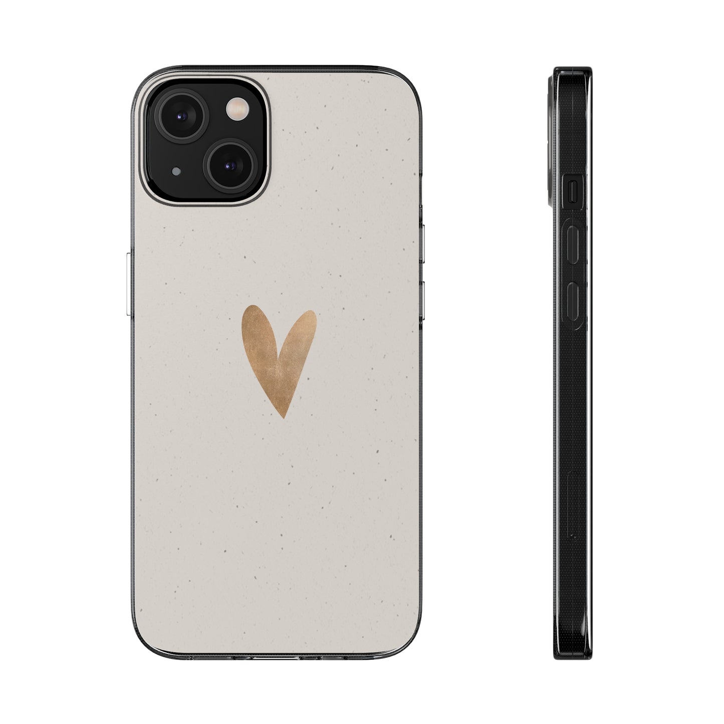 Clear Silicone Phone Case with Heart Design - Perfect for Minimalists, Gift for Friends, Birthdays, Everyday Use, Phone Accessories