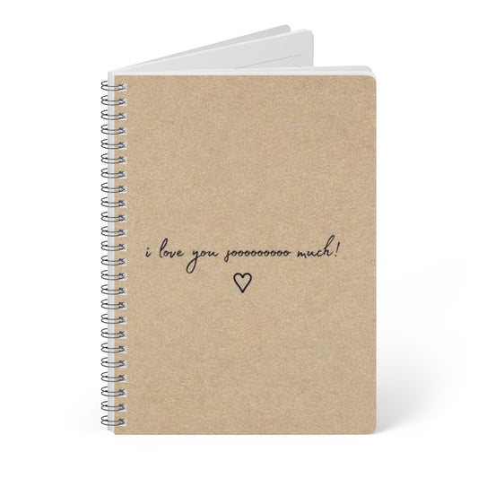 I Love You So Much! Wirobound Softcover Notebook, A5 | Cute Journaling Gifts for Her, Romantic Stationery, Anniversary Gift, Love [...]