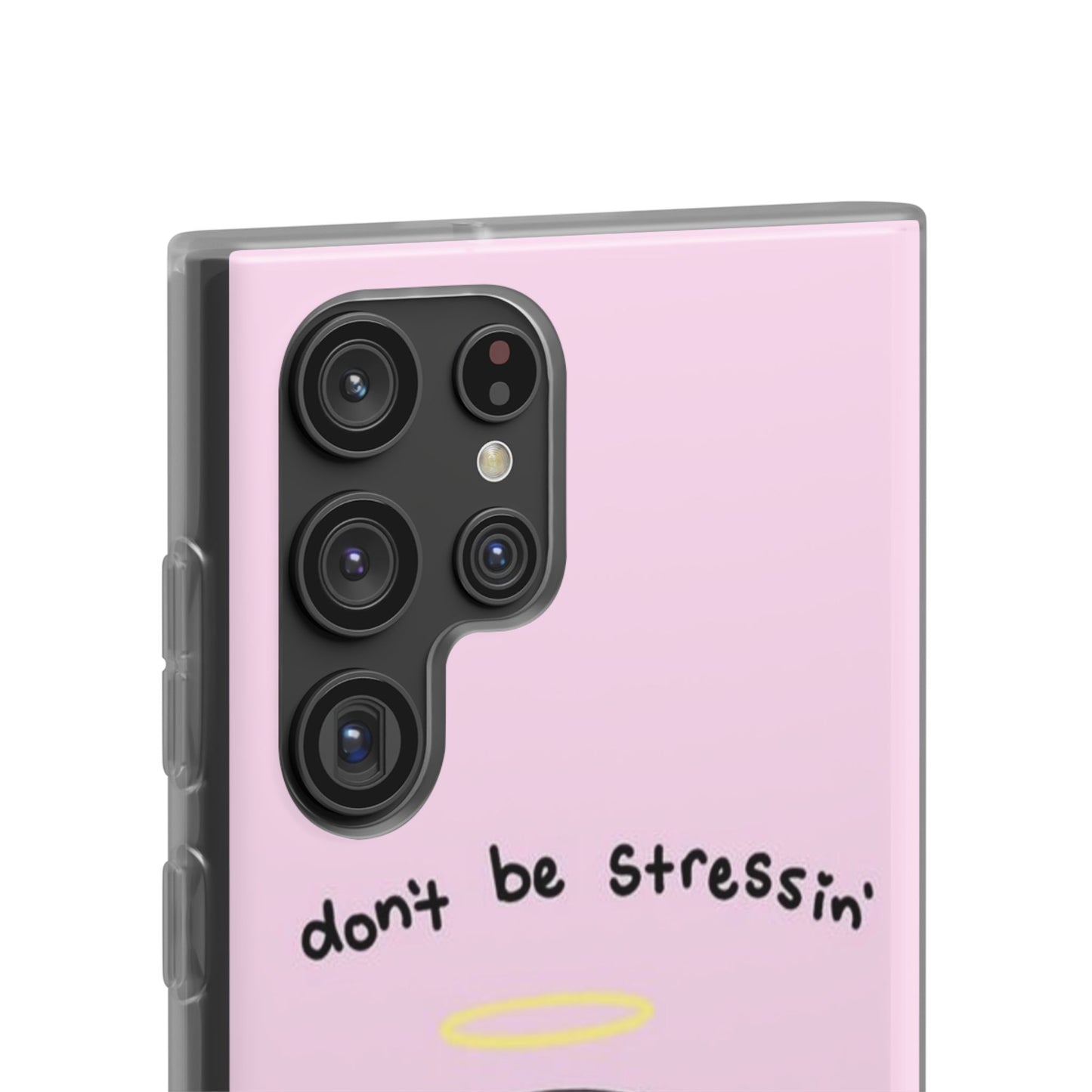 Cute Stress Relief Phone Case, Motivational Flexi Case, Gift for Friends, Phone Cover, Modern Art Case