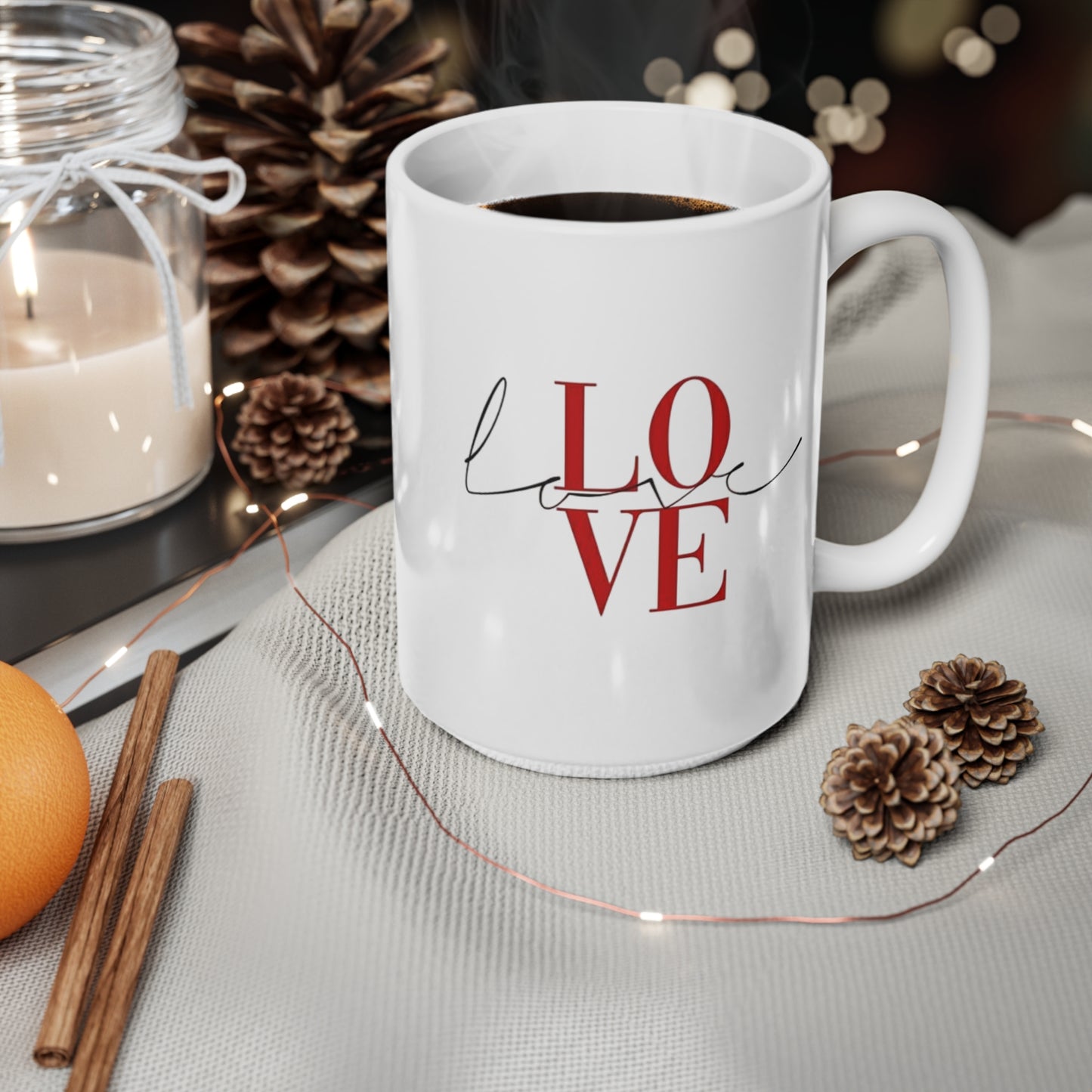 Ceramic Love Coffee Mug | Perfect Gift for Coffee Lovers, Cute Home Decor, Valentine's Day, Anniversary, Daily Use