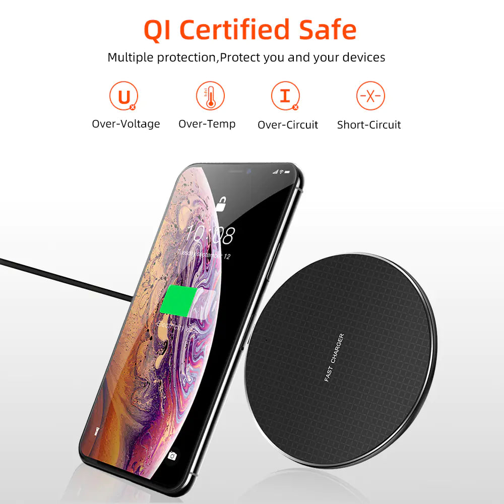 Fast Wireless Charger for Samsung & Iphones