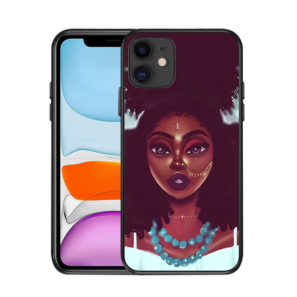 Melanin Poppin Black Girl iPhone X Phone Case