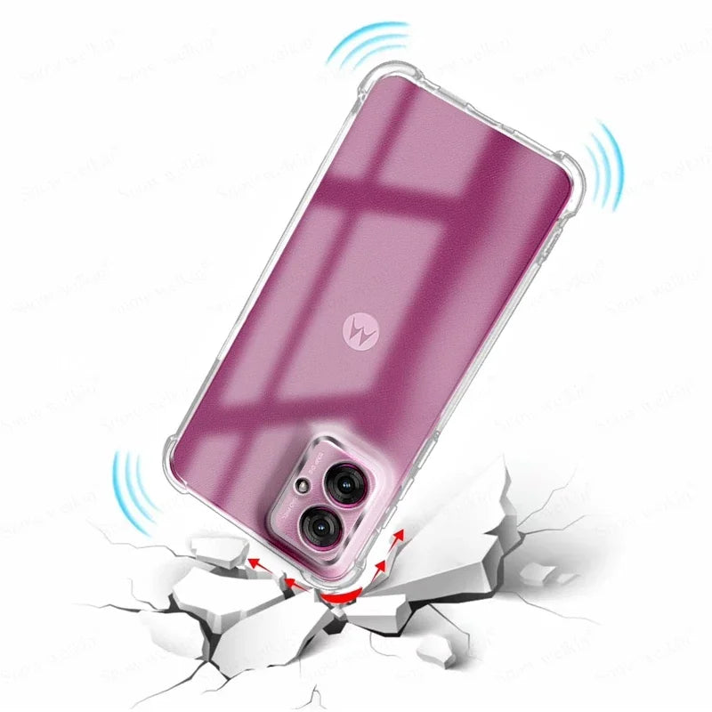 Airbags Buffer Full Protection Phone Cases For Motorola Moto G55 G45 G35 G75 G85 5G Clear Case Soft TPU Shockproof Back Cover