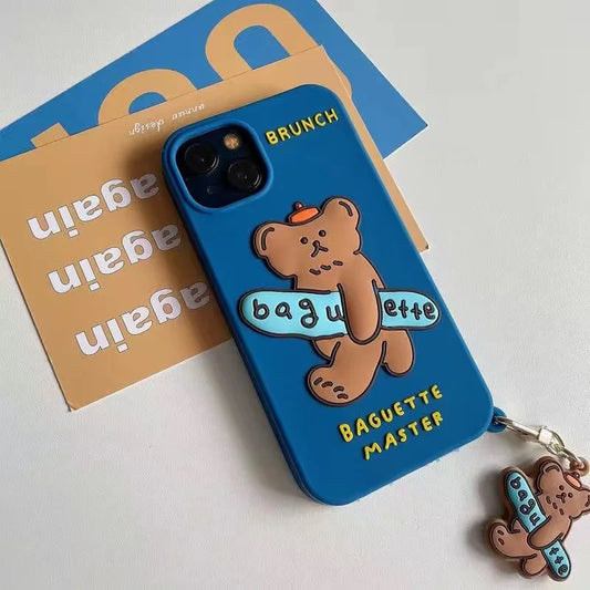 Cute Phone 3D Cartoon for Iphone 14 15 Plus 13 12 11 Pro Max 13Pro Xs Max Xr X 7Plus 8Plus Soft Funda