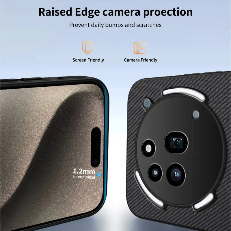 Carbon Fiber Magnetic Case For Phone 3a / Pro Ultra Thin Hard Matte Back Camera Protector Shockproof TPU Bumper Shell