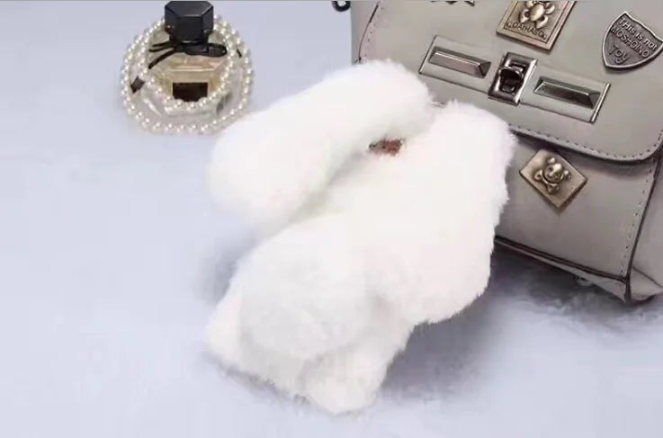 Fluffy Bunny Rabbit Silicone Phone Cases