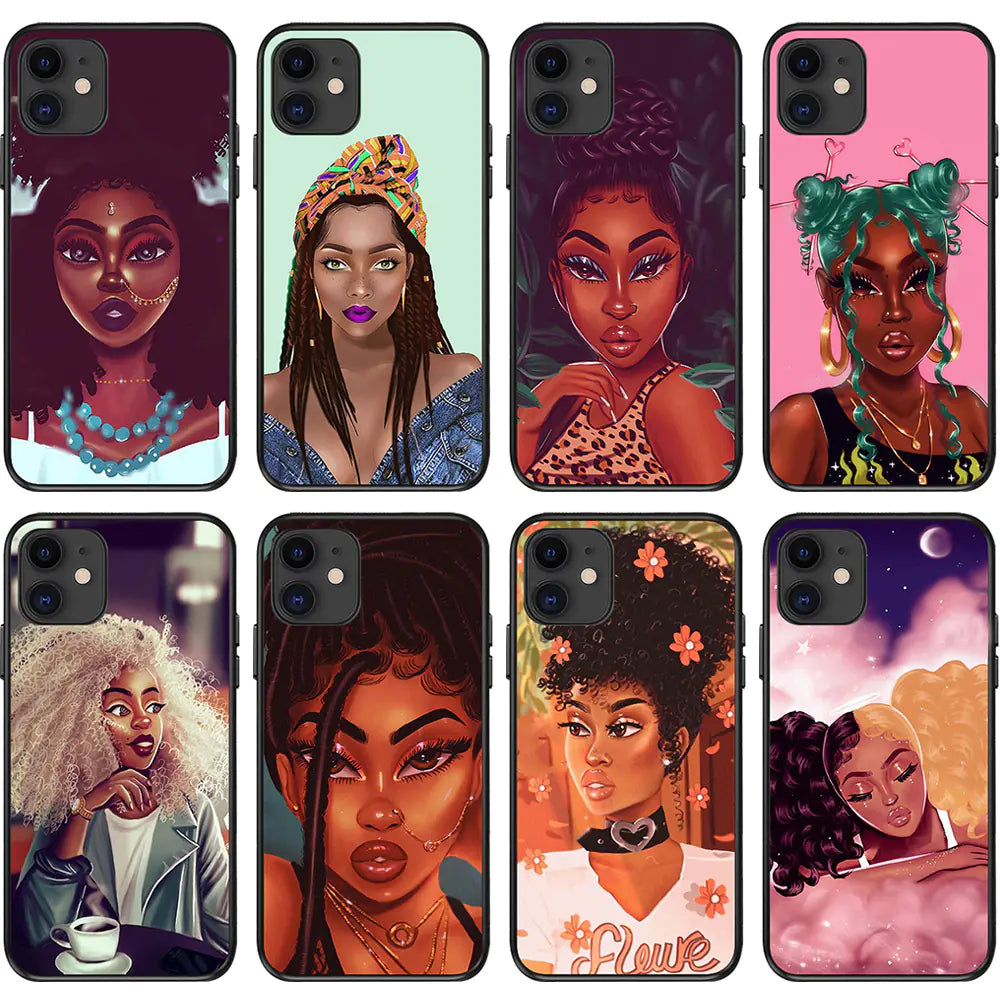 Melanin Poppin Black Girl iPhone X Phone Case