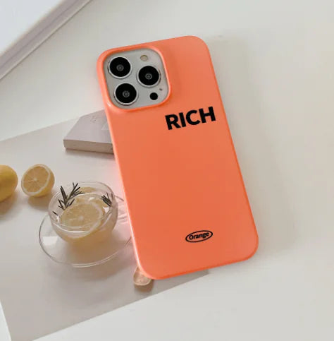 Glossy Solid Color Plastic Phone Case - Half Pack