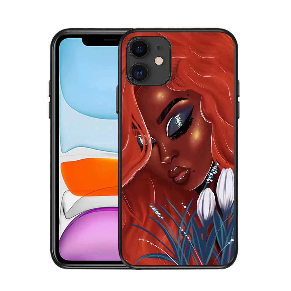 Melanin Poppin Black Girl iPhone X Phone Case