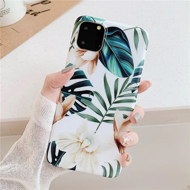 Floral Soft Shell Cases for iPhone and Huawei Phones