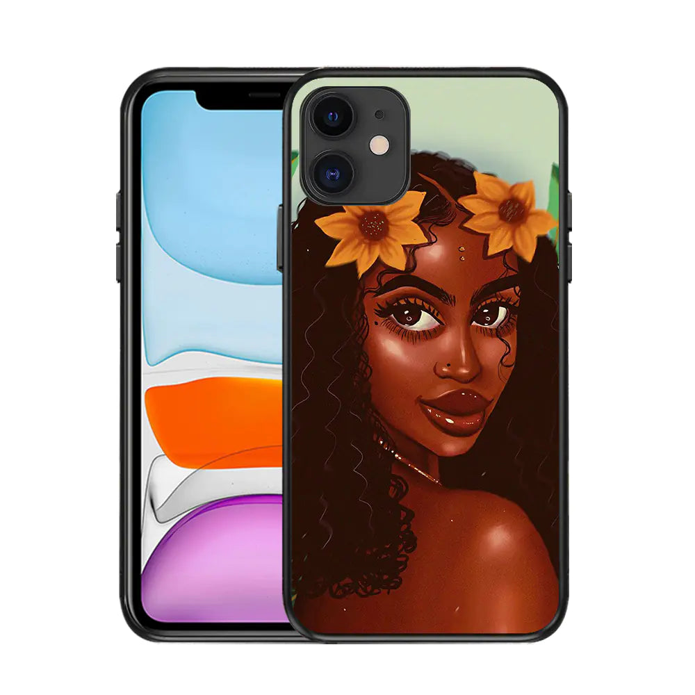 Melanin Poppin Black Girl iPhone X Phone Case