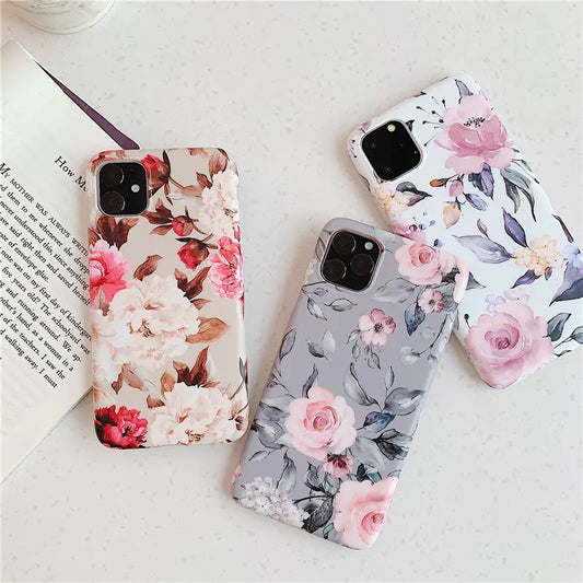Floral Soft Shell Cases for iPhone and Huawei Phones