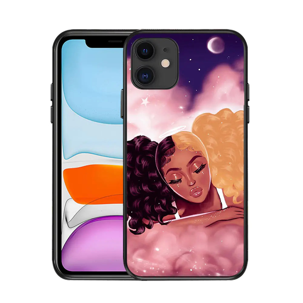 Melanin Poppin Black Girl iPhone X Phone Case