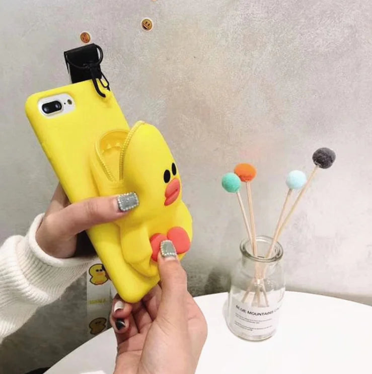 Brown Bear and Cony Rabbit Silicone Phone Cases