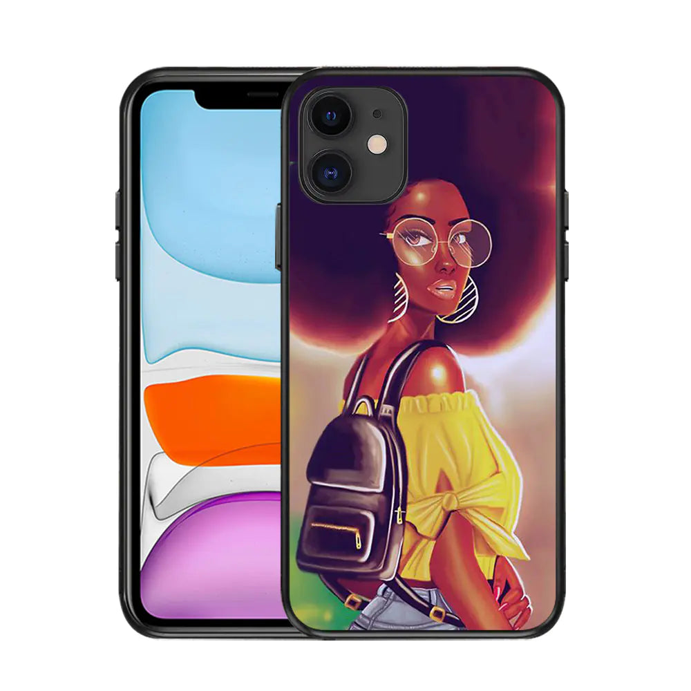 Melanin Poppin Black Girl iPhone X Phone Case