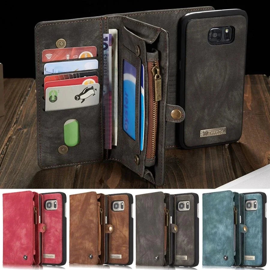 Leather Wallet Phone Case For Samsung